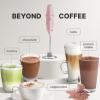 imageZulay Kitchen Powerful Double Whisk Milk Frother Handheld  Foam Maker With Stand  Whisk Drink Mixer for Coffee Mini Foamer for Latte Matcha Frappe Hot Chocolate ampamp Cappuccino Blizzard WhiteCotton Candy