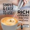 imageZulay Kitchen Powerful Double Whisk Milk Frother Handheld  Foam Maker With Stand  Whisk Drink Mixer for Coffee Mini Foamer for Latte Matcha Frappe Hot Chocolate ampamp Cappuccino Blizzard WhiteBright Silver