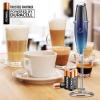 imageZulay Kitchen Powerful Double Whisk Milk Frother Handheld  Foam Maker With Stand  Whisk Drink Mixer for Coffee Mini Foamer for Latte Matcha Frappe Hot Chocolate ampamp Cappuccino Blizzard WhiteDeep Sea
