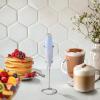 imageZulay Kitchen Powerful Double Whisk Milk Frother Handheld  Foam Maker With Stand  Whisk Drink Mixer for Coffee Mini Foamer for Latte Matcha Frappe Hot Chocolate ampamp Cappuccino Blizzard WhiteCloud