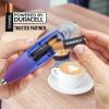 imageZulay Kitchen Powerful Double Whisk Milk Frother Handheld  Foam Maker With Stand  Whisk Drink Mixer for Coffee Mini Foamer for Latte Matcha Frappe Hot Chocolate ampamp Cappuccino Blizzard WhiteFirework