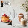 imageZulay Kitchen Powerful Double Whisk Milk Frother Handheld  Foam Maker With Stand  Whisk Drink Mixer for Coffee Mini Foamer for Latte Matcha Frappe Hot Chocolate ampamp Cappuccino Blizzard WhiteMarble
