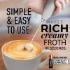 imageZulay Kitchen Powerful Double Whisk Milk Frother Handheld  Foam Maker With Stand  Whisk Drink Mixer for Coffee Mini Foamer for Latte Matcha Frappe Hot Chocolate ampamp Cappuccino Blizzard WhiteGray