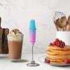 imageZulay Kitchen Powerful Double Whisk Milk Frother Handheld  Foam Maker With Stand  Whisk Drink Mixer for Coffee Mini Foamer for Latte Matcha Frappe Hot Chocolate ampamp Cappuccino Blizzard WhiteBubblegum