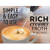 imageZulay Kitchen Powerful Double Whisk Milk Frother Handheld  Foam Maker With Stand  Whisk Drink Mixer for Coffee Mini Foamer for Latte Matcha Frappe Hot Chocolate ampamp Cappuccino Blizzard WhiteUnicorn Black