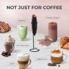 imageZulay Kitchen Powerful Double Whisk Milk Frother Handheld  Foam Maker With Stand  Whisk Drink Mixer for Coffee Mini Foamer for Latte Matcha Frappe Hot Chocolate ampamp Cappuccino Blizzard WhiteBlack  Copper