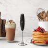imageZulay Kitchen Powerful Double Whisk Milk Frother Handheld  Foam Maker With Stand  Whisk Drink Mixer for Coffee Mini Foamer for Latte Matcha Frappe Hot Chocolate ampamp Cappuccino Blizzard WhiteMidnight Black