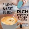 imageZulay Kitchen Powerful Double Whisk Milk Frother Handheld  Foam Maker With Stand  Whisk Drink Mixer for Coffee Mini Foamer for Latte Matcha Frappe Hot Chocolate ampamp Cappuccino Blizzard WhiteSunrise