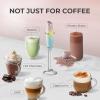 imageZulay Kitchen Powerful Double Whisk Milk Frother Handheld  Foam Maker With Stand  Whisk Drink Mixer for Coffee Mini Foamer for Latte Matcha Frappe Hot Chocolate ampamp Cappuccino Blizzard WhiteCupcake
