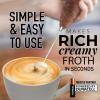 imageZulay Kitchen Powerful Double Whisk Milk Frother Handheld  Foam Maker With Stand  Whisk Drink Mixer for Coffee Mini Foamer for Latte Matcha Frappe Hot Chocolate ampamp Cappuccino Blizzard WhiteWalnut