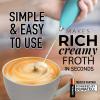 imageZulay Kitchen Powerful Double Whisk Milk Frother Handheld  Foam Maker With Stand  Whisk Drink Mixer for Coffee Mini Foamer for Latte Matcha Frappe Hot Chocolate ampamp Cappuccino Blizzard WhiteCaribbean Aqua