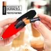 imageZulay Kitchen Powerful Double Whisk Milk Frother Handheld  Foam Maker With Stand  Whisk Drink Mixer for Coffee Mini Foamer for Latte Matcha Frappe Hot Chocolate ampamp Cappuccino Blizzard WhiteFire Red