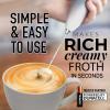 imageZulay Kitchen Powerful Double Whisk Milk Frother Handheld  Foam Maker With Stand  Whisk Drink Mixer for Coffee Mini Foamer for Latte Matcha Frappe Hot Chocolate ampamp Cappuccino Blizzard WhiteCloud