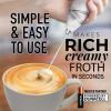 imageZulay Kitchen Powerful Double Whisk Milk Frother Handheld  Foam Maker With Stand  Whisk Drink Mixer for Coffee Mini Foamer for Latte Matcha Frappe Hot Chocolate ampamp Cappuccino Blizzard WhiteCrystal Quartz