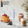 imageZulay Kitchen Powerful Double Whisk Milk Frother Handheld  Foam Maker With Stand  Whisk Drink Mixer for Coffee Mini Foamer for Latte Matcha Frappe Hot Chocolate ampamp Cappuccino Blizzard WhiteCloud