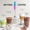 imageZulay Kitchen Powerful Double Whisk Milk Frother Handheld  Foam Maker With Stand  Whisk Drink Mixer for Coffee Mini Foamer for Latte Matcha Frappe Hot Chocolate ampamp Cappuccino Blizzard WhiteBubblegum