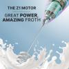 imageZulay Kitchen Powerful Double Whisk Milk Frother Handheld  Foam Maker With Stand  Whisk Drink Mixer for Coffee Mini Foamer for Latte Matcha Frappe Hot Chocolate ampamp Cappuccino Blizzard WhiteBubblegum