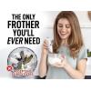 imageZulay Kitchen Powerful Double Whisk Milk Frother Handheld  Foam Maker With Stand  Whisk Drink Mixer for Coffee Mini Foamer for Latte Matcha Frappe Hot Chocolate ampamp Cappuccino Blizzard WhiteUnicorn White