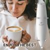 imageZulay Kitchen Powerful Double Whisk Milk Frother Handheld  Foam Maker With Stand  Whisk Drink Mixer for Coffee Mini Foamer for Latte Matcha Frappe Hot Chocolate ampamp Cappuccino Blizzard WhiteBlizzard White