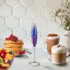 imageZulay Kitchen Powerful Double Whisk Milk Frother Handheld  Foam Maker With Stand  Whisk Drink Mixer for Coffee Mini Foamer for Latte Matcha Frappe Hot Chocolate ampamp Cappuccino Blizzard WhiteFirework