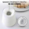 imageZulay Kitchen Powerful Double Whisk Milk Frother Handheld  Foam Maker With Stand  Whisk Drink Mixer for Coffee Mini Foamer for Latte Matcha Frappe Hot Chocolate ampamp Cappuccino Blizzard WhiteGalaxy