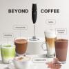 imageZulay Kitchen Powerful Double Whisk Milk Frother Handheld  Foam Maker With Stand  Whisk Drink Mixer for Coffee Mini Foamer for Latte Matcha Frappe Hot Chocolate ampamp Cappuccino Blizzard WhiteMidnight Black