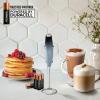 imageZulay Kitchen Powerful Double Whisk Milk Frother Handheld  Foam Maker With Stand  Whisk Drink Mixer for Coffee Mini Foamer for Latte Matcha Frappe Hot Chocolate ampamp Cappuccino Blizzard WhiteStorm Blend