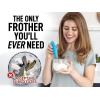 imageZulay Powerful Milk Frother for Coffee with Upgraded Titanium Motor  Handheld Frother Electric Whisk Milk Foamer Mini Mixer ampamp Coffee Blender Frother for Frappe Latte Matcha No Stand  SilverBlue