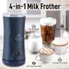 imageZulay Powerful Milk Frother for Coffee with Upgraded Titanium Motor  Handheld Frother Electric Whisk Milk Foamer Mini Mixer ampamp Coffee Blender Frother for Frappe Latte Matcha No Stand  SilverNavy