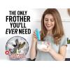 imageZulay Powerful Milk Frother for Coffee with Upgraded Titanium Motor  Handheld Frother Electric Whisk Milk Foamer Mini Mixer ampamp Coffee Blender Frother for Frappe Latte Matcha No Stand  SilverBlue  Purple