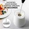 imageZulay Powerful Milk Frother for Coffee with Upgraded Titanium Motor  Handheld Frother Electric Whisk Milk Foamer Mini Mixer ampamp Coffee Blender Frother for Frappe Latte Matcha No Stand  SilverBlack
