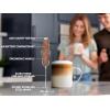 imageZulay Powerful Milk Frother for Coffee with Upgraded Titanium Motor  Handheld Frother Electric Whisk Milk Foamer Mini Mixer ampamp Coffee Blender Frother for Frappe Latte Matcha No Stand  SilverWalnut