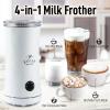 imageZulay Powerful Milk Frother for Coffee with Upgraded Titanium Motor  Handheld Frother Electric Whisk Milk Foamer Mini Mixer ampamp Coffee Blender Frother for Frappe Latte Matcha No Stand  SilverWhite