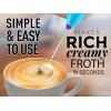 imageZulay Powerful Milk Frother for Coffee with Upgraded Titanium Motor  Handheld Frother Electric Whisk Milk Foamer Mini Mixer ampamp Coffee Blender Frother for Frappe Latte Matcha No Stand  SilverBlue  Purple