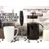 imageZulay Powerful Milk Frother for Coffee with Upgraded Titanium Motor  Handheld Frother Electric Whisk Milk Foamer Mini Mixer ampamp Coffee Blender Frother for Frappe Latte Matcha No Stand  SilverBlack
