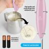 imageZulay Powerful Milk Frother for Coffee with Upgraded Titanium Motor  Handheld Frother Electric Whisk Milk Foamer Mini Mixer ampamp Coffee Blender Frother for Frappe Latte Matcha No Stand  SilverCotton Candy Pink