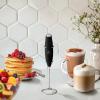 imageZulay Powerful Milk Frother for Coffee with Upgraded Titanium Motor  Handheld Frother Electric Whisk Milk Foamer Mini Mixer ampamp Coffee Blender Frother for Frappe Latte Matcha No Stand  SilverBlack