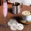 imageZulay Powerful Milk Frother for Coffee with Upgraded Titanium Motor  Handheld Frother Electric Whisk Milk Foamer Mini Mixer ampamp Coffee Blender Frother for Frappe Latte Matcha No Stand  SilverCotton Candy Pink