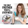 imageZulay Powerful Milk Frother for Coffee with Upgraded Titanium Motor  Handheld Frother Electric Whisk Milk Foamer Mini Mixer ampamp Coffee Blender Frother for Frappe Latte Matcha No Stand  SilverBlue