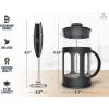 imageZulay Powerful Milk Frother for Coffee with Upgraded Titanium Motor  Handheld Frother Electric Whisk Milk Foamer Mini Mixer ampamp Coffee Blender Frother for Frappe Latte Matcha No Stand  SilverBlack