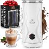 imageZulay Powerful Milk Frother for Coffee with Upgraded Titanium Motor  Handheld Frother Electric Whisk Milk Foamer Mini Mixer ampamp Coffee Blender Frother for Frappe Latte Matcha No Stand  SilverWhite