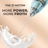 imageZulay Powerful Milk Frother for Coffee with Upgraded Titanium Motor  Handheld Frother Electric Whisk Milk Foamer Mini Mixer ampamp Coffee Blender Frother for Frappe Latte Matcha No Stand  SilverSilver