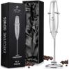 imageZulay Powerful Milk Frother for Coffee with Upgraded Titanium Motor  Handheld Frother Electric Whisk Milk Foamer Mini Mixer ampamp Coffee Blender Frother for Frappe Latte Matcha No Stand  SilverSilver