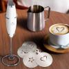 imageZulay Powerful Milk Frother for Coffee with Upgraded Titanium Motor  Handheld Frother Electric Whisk Milk Foamer Mini Mixer ampamp Coffee Blender Frother for Frappe Latte Matcha No Stand  SilverBlizzard White