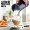 imageZulay Powerful Milk Frother for Coffee with Upgraded Titanium Motor  Handheld Frother Electric Whisk Milk Foamer Mini Mixer ampamp Coffee Blender Frother for Frappe Latte Matcha No Stand  SilverNavy