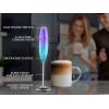 imageZulay Powerful Milk Frother for Coffee with Upgraded Titanium Motor  Handheld Frother Electric Whisk Milk Foamer Mini Mixer ampamp Coffee Blender Frother for Frappe Latte Matcha No Stand  SilverPurpleTeal