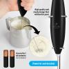 imageZulay Powerful Milk Frother for Coffee with Upgraded Titanium Motor  Handheld Frother Electric Whisk Milk Foamer Mini Mixer ampamp Coffee Blender Frother for Frappe Latte Matcha No Stand  SilverJet Black