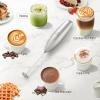 imageZulay Powerful Milk Frother for Coffee with Upgraded Titanium Motor  Handheld Frother Electric Whisk Milk Foamer Mini Mixer ampamp Coffee Blender Frother for Frappe Latte Matcha No Stand  SilverSilver