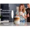 imageZulay Powerful Milk Frother for Coffee with Upgraded Titanium Motor  Handheld Frother Electric Whisk Milk Foamer Mini Mixer ampamp Coffee Blender Frother for Frappe Latte Matcha No Stand  SilverWhite
