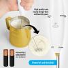 imageZulay Powerful Milk Frother for Coffee with Upgraded Titanium Motor  Handheld Frother Electric Whisk Milk Foamer Mini Mixer ampamp Coffee Blender Frother for Frappe Latte Matcha No Stand  SilverWhite  Gold